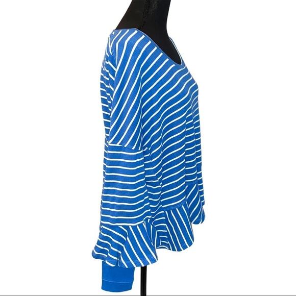 Free People round about town long sleeve tee in ocean blue size LG - Picture 3 of 5